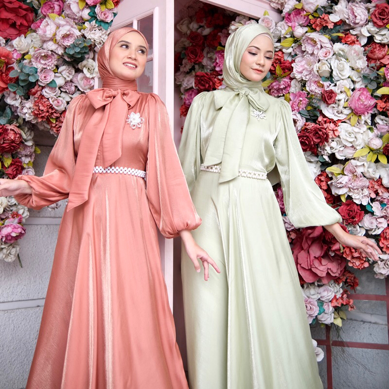 Ounadoutfit BARBIE dress luxury shimer premium / dress kondangan muslim / dress pesta wanita / dress shimer polos