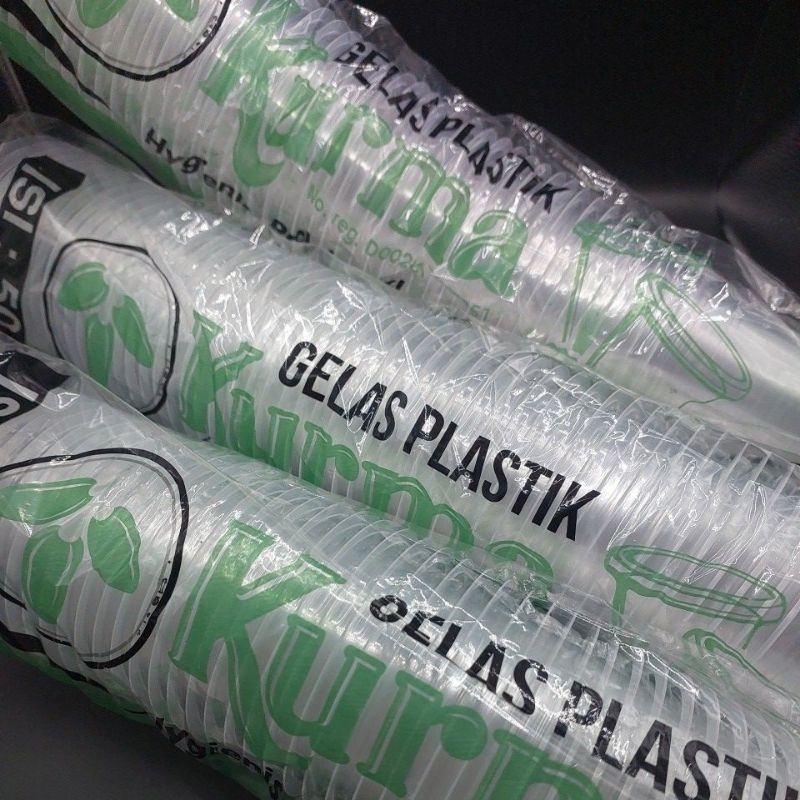 gelas cup plastik 14 oz 16 oz isi 50 pcs untuk pop ice tea