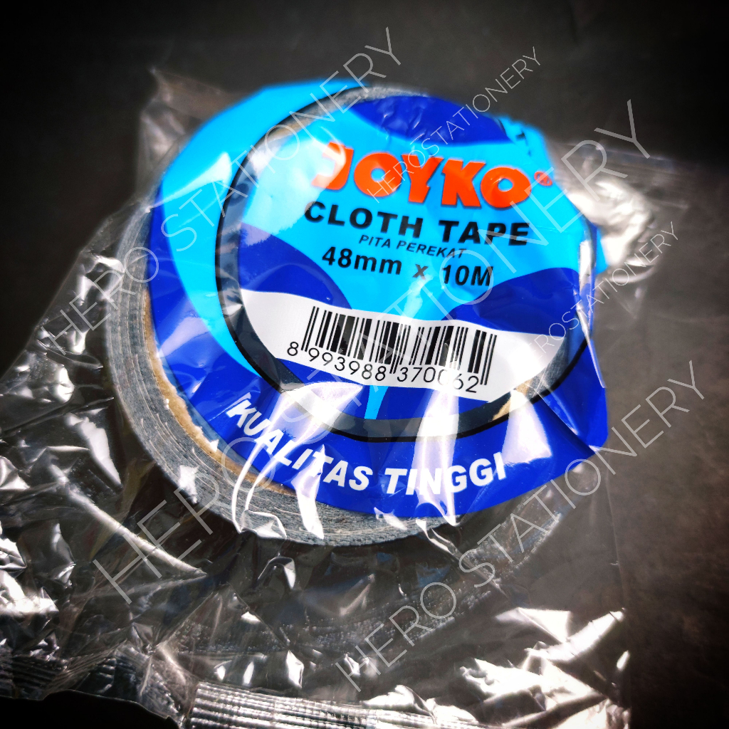 

Joyko lakban kain hitam black cloth tape core blue 48 mm x 10 m