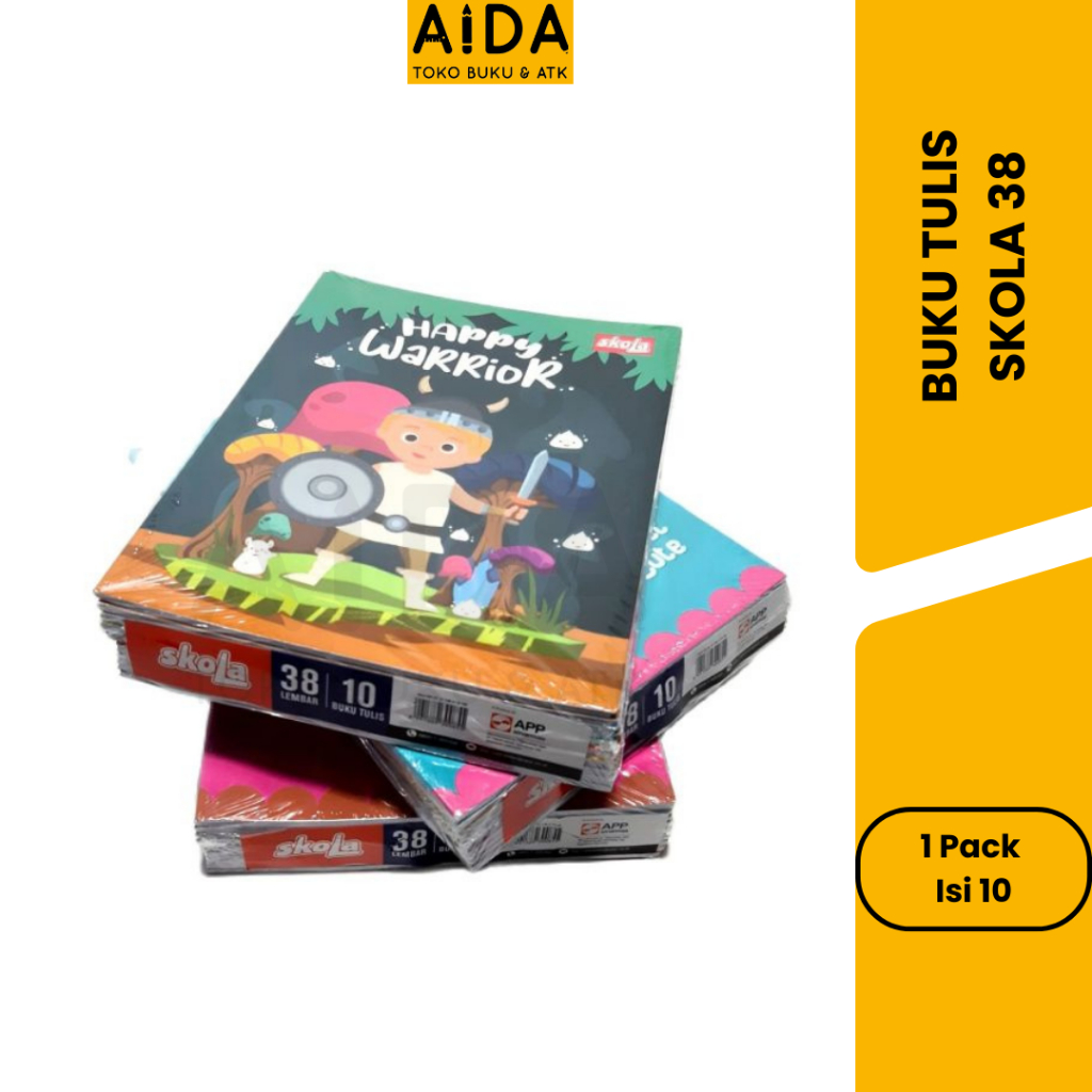 

BUKU TULIS SKOLA 38 1 PAK (ISI 10) BUKU TULIS MURAH BUKU TULIS KWARTO