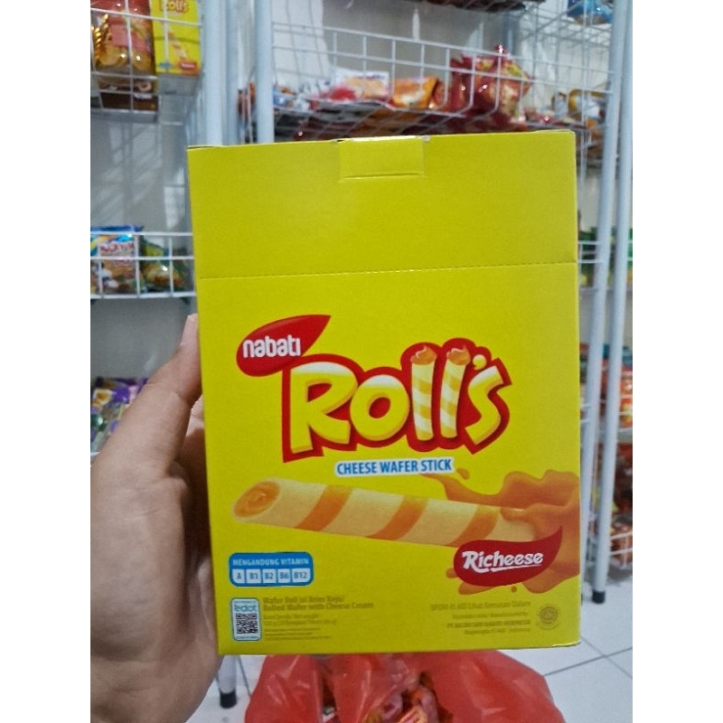 

Nabati Rolls Cheese Wafer Stick 1 pack (isi 20pcs)