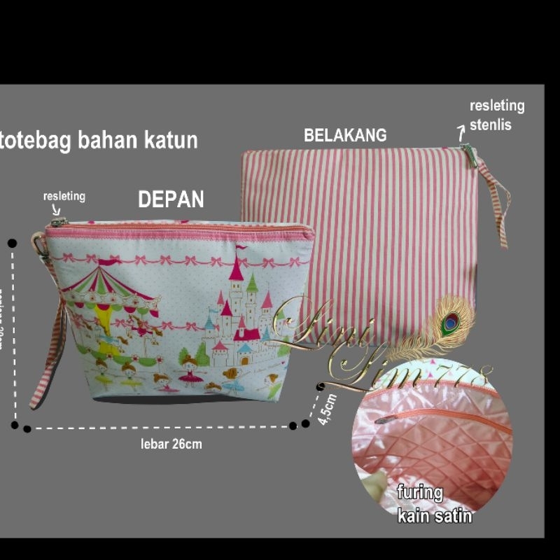Bag/totebag kain katun/totebag wanita/totebag cantik/totebag keren/totebag imut