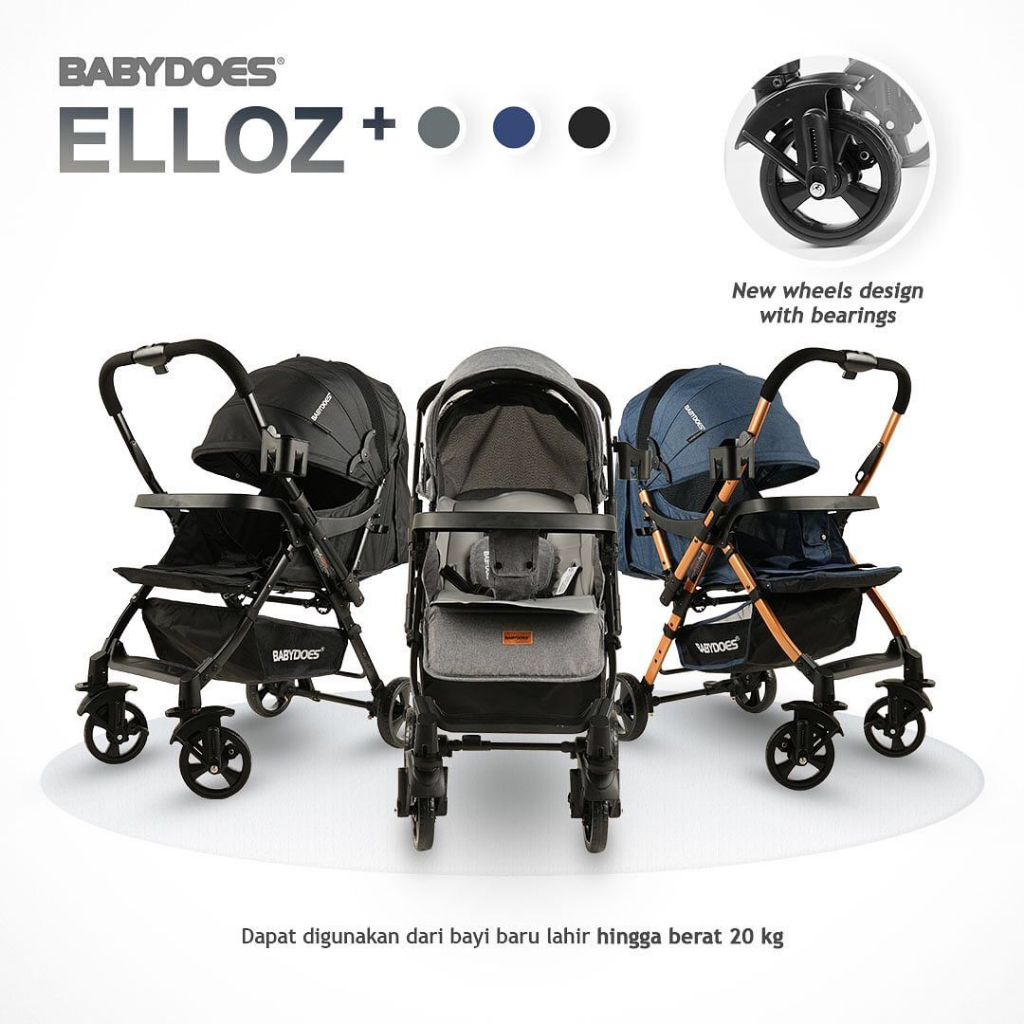 Babydoes Stroller Elloz Ch324 / Elloz + Kereta Dorong Bayi Hadap Depan Belakang | Stroller Bayi