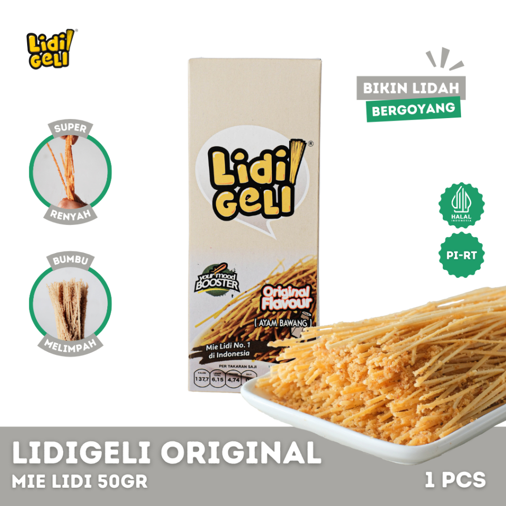 

Lidi Geli - Mie Lidi Rasa Original 50gr