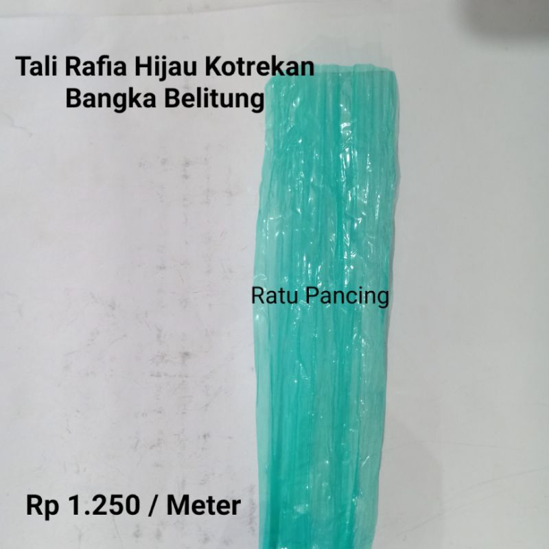 Tali Rafia Hijau Kotrekan Sabiki Bangka Belitung Tali Plastik Rp. 1.250/meter