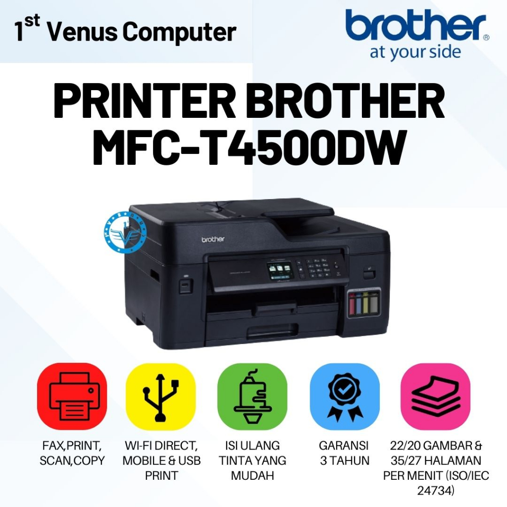 Printer Brother MFC-T4500DW Duplex Wireless Printer Inkjet A3 / T4500DW