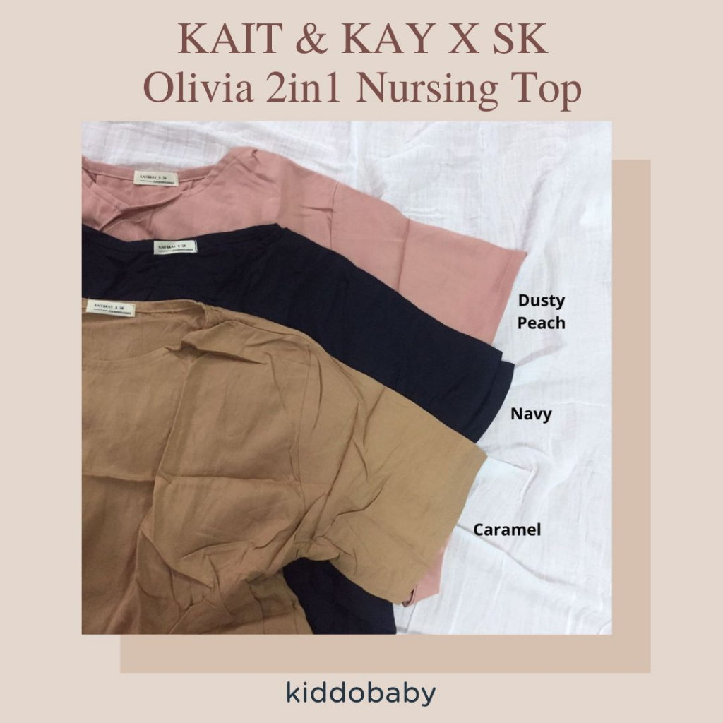 KAIT & KAY X SK Olivia 2in1 Nursing Top | Baju Menyusui