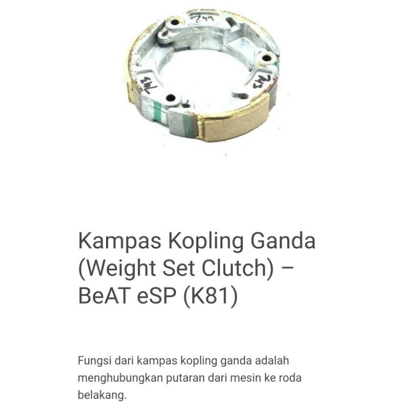 KAMPAS GANDA K81 ASLI ORIGINAL AHM HONDA BEAT DELUXE BEAT STREET 2020 GENIO