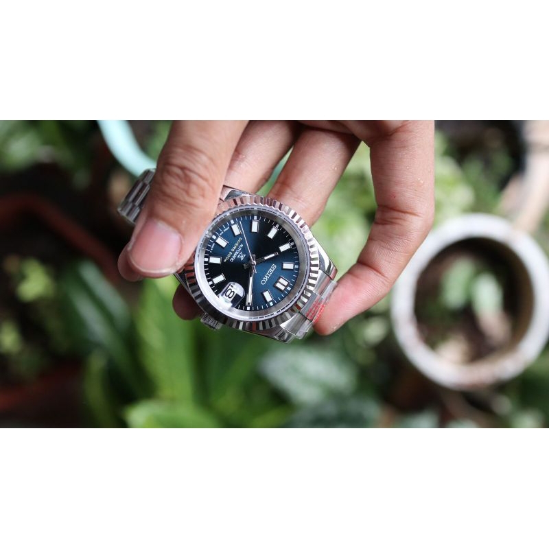 Seiko mod Datejust Blue