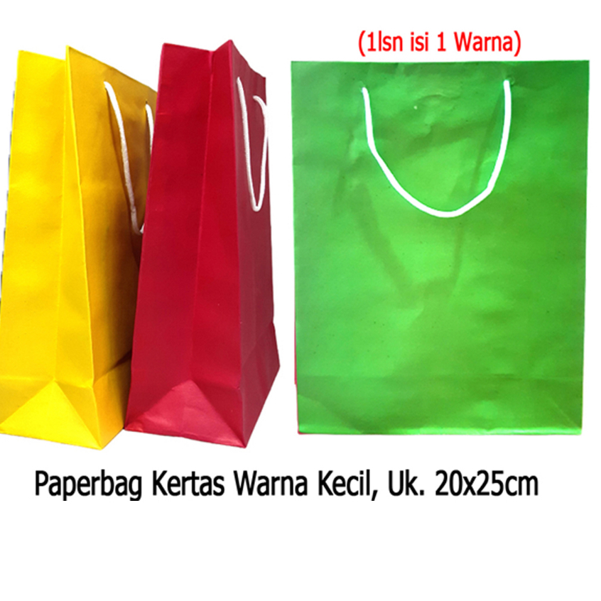 

(1Pcs) Paperbag Polos warna Uk S, tas kertas, paperbag kantong kertas, tas ultah, paper bag warna-warni, tas belanja, tas souvenir