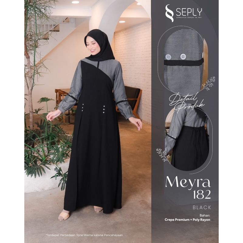 SEPLY Gamis Meyra 182 Black Terbaru