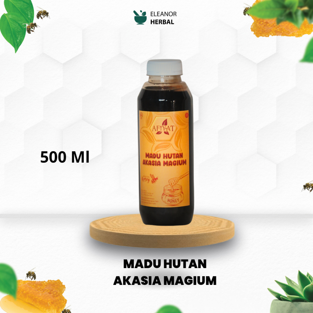 Terlaris Madu Hutan Afiyat Nektar Akasia Mangium Magium Asli Hutan Sialang 500 ml Murah