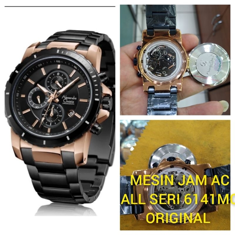 Mesin jam tangan Alexandre Christie All seri 6141MC Original