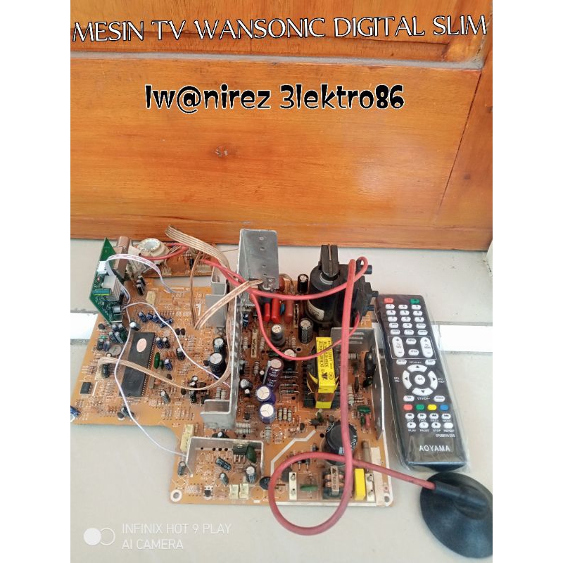 Mesin tv wansonic slim digital 21 in sdh menangkap siran digital DTV2 normal tinggal pasang