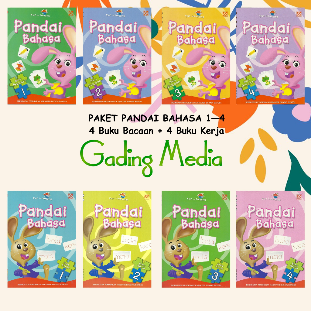 

PAKET PANDAI BAHASA - BACAAN / KERJA 1 - 4 (8 Buku)