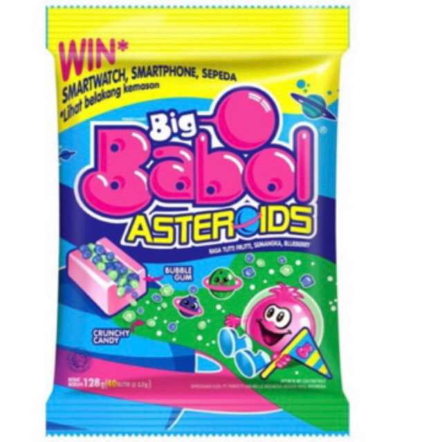 big babol asteroid bag permen karet