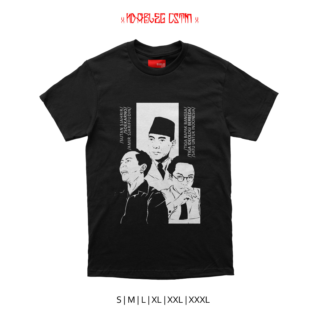 kaos tokoh soekarno sultan sjahrir amir syariffudin