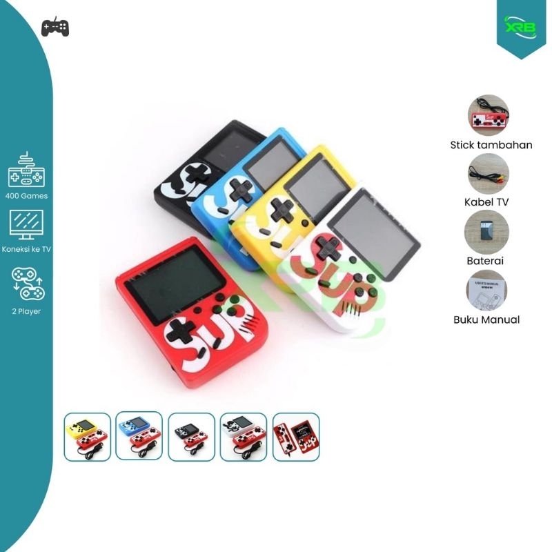 Mainan Gameboy Retro Mini Game 400 in 1 SUP Plus Game Box Portable Game Boy 2 players