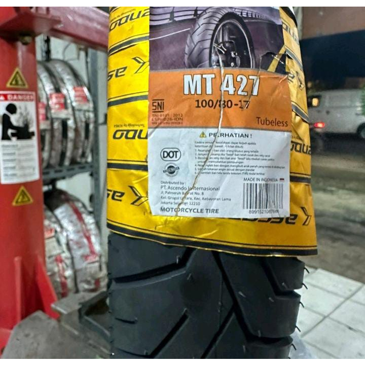 Ban ascendo ukuran 100/80-17 tubeless