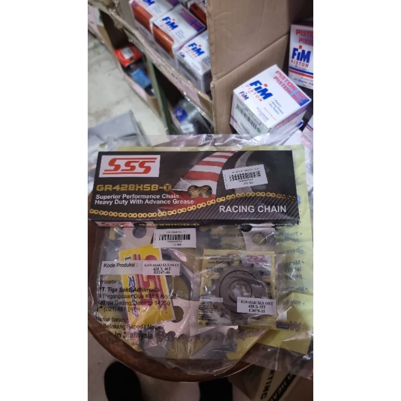 GEAR SET SSS KLX 150 428 15 46