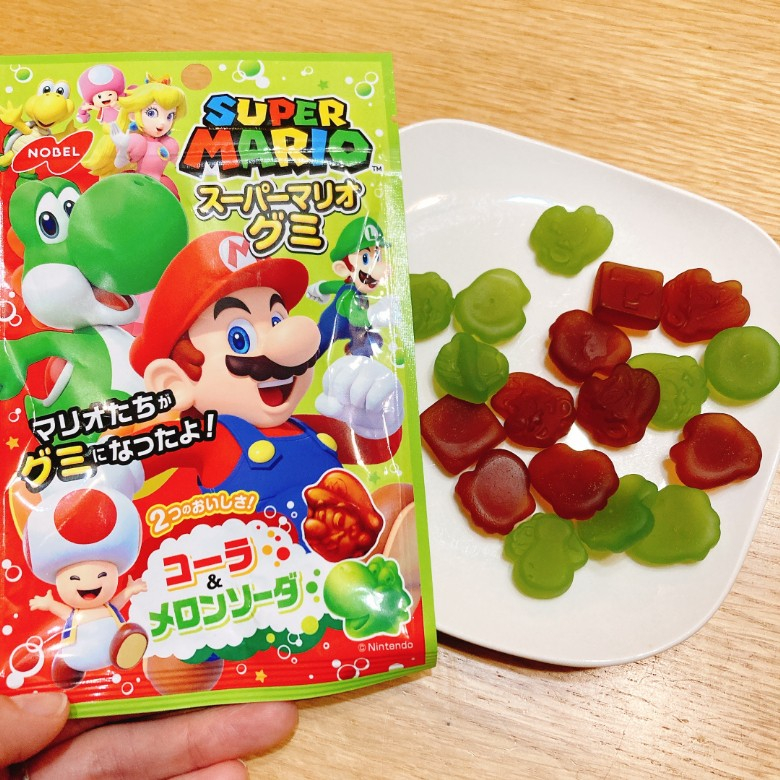 

Super Mario Gummy Candy Cola & Melon Soda Flavor