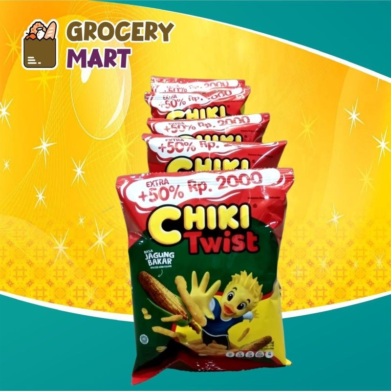 

Chiki Twist Rasa Jagung Bakar Isi 10 -1RENCENG