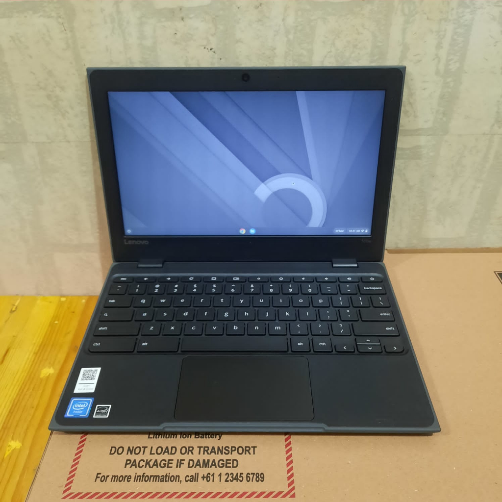 Laptop sekolah Lenovo ChromeBook 100e Celeron-N3350 Ram 4/32Gb GARANSI