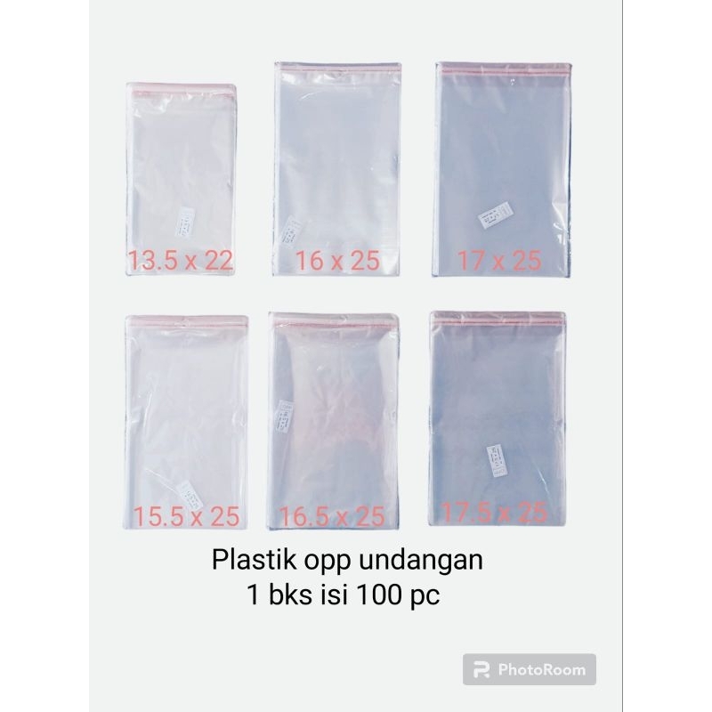 

plastik opp undangan 15,5 x 25 isi 100 lembar # LLK