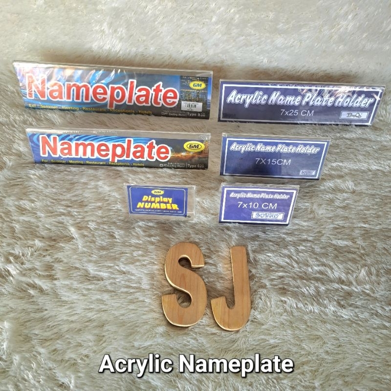 

Akrilik/Acrylic Name Plate Holder 9x6cm,/7x10cm/7x15cm/7x25cm