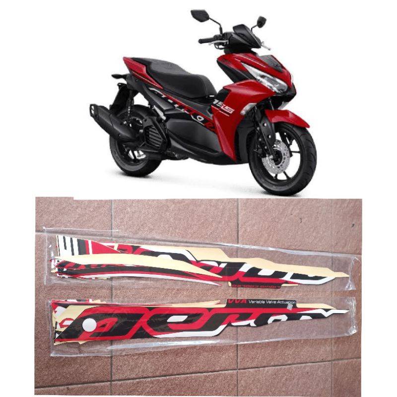 Sticker Striping Aerox 2022 Merah
