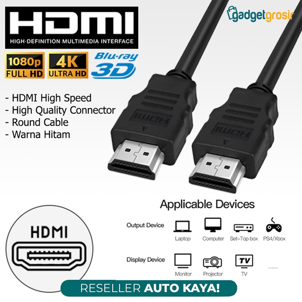 HDMI Kabel HDMI TV to HDMI 1.5 Meter Kabel TV Digital Laptop Layar Monitor