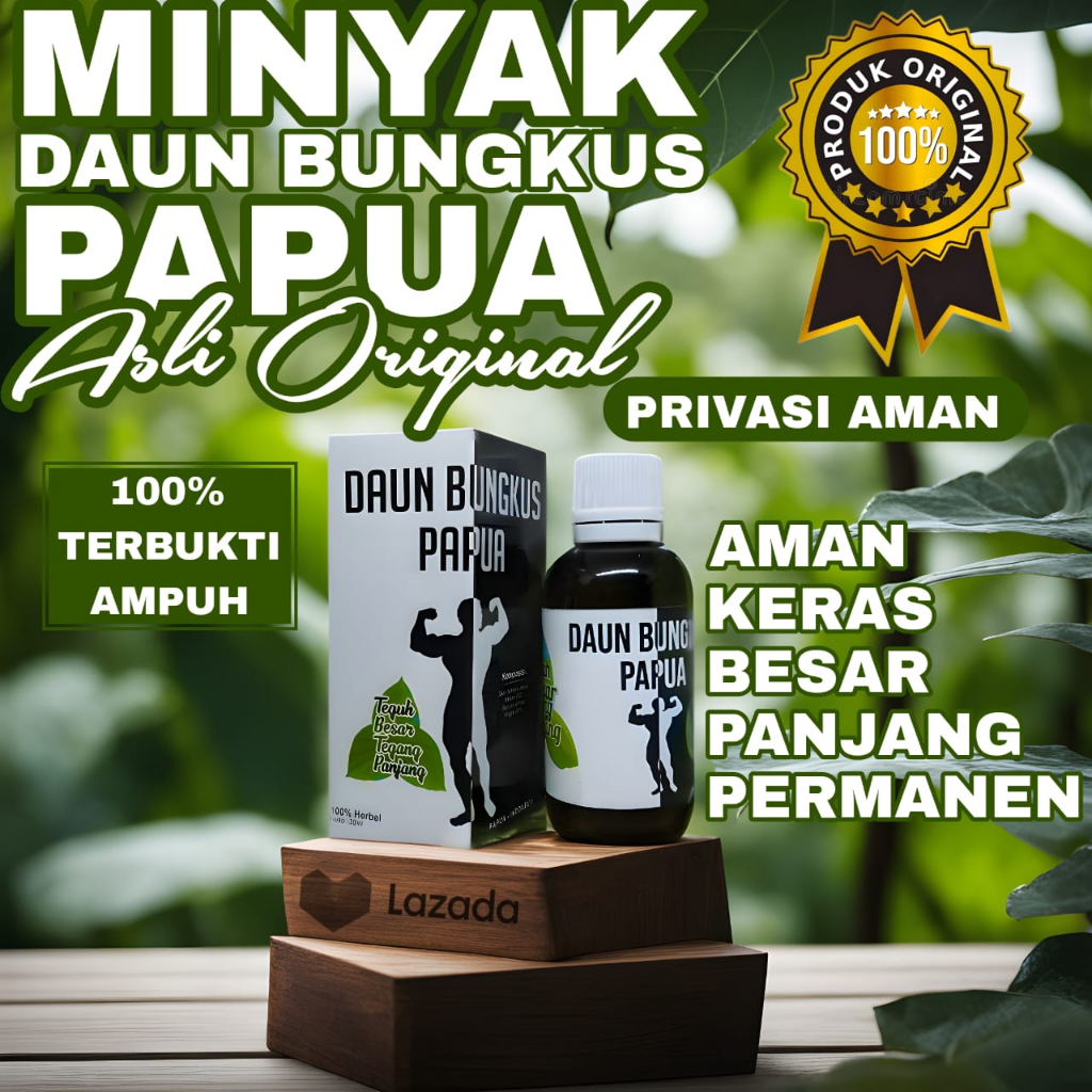 minyak daun bungkus papua original 100% pembesar alat vita pria