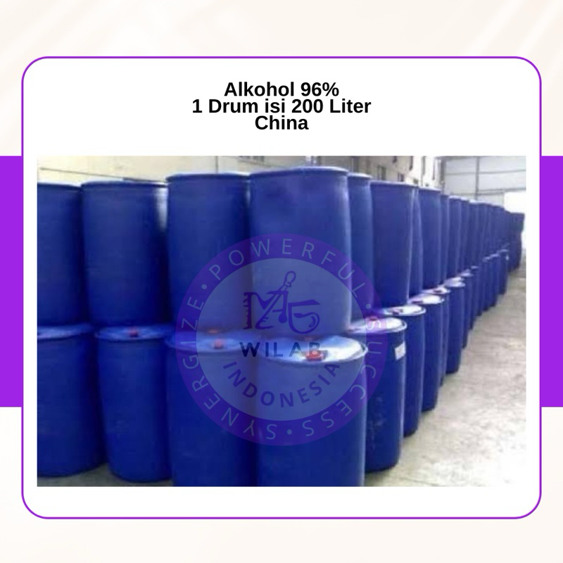 Alkohol 96% 1 Drum isi 200 Liter