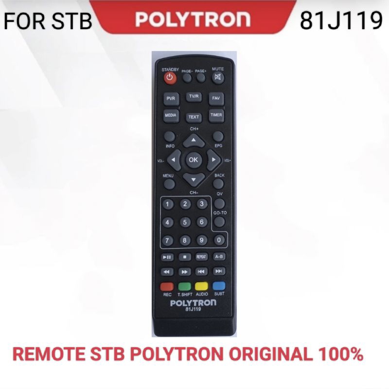 remot set top box polytron tipe 81j119 remote stb polytron pdv 610t2 pdv 700t2
