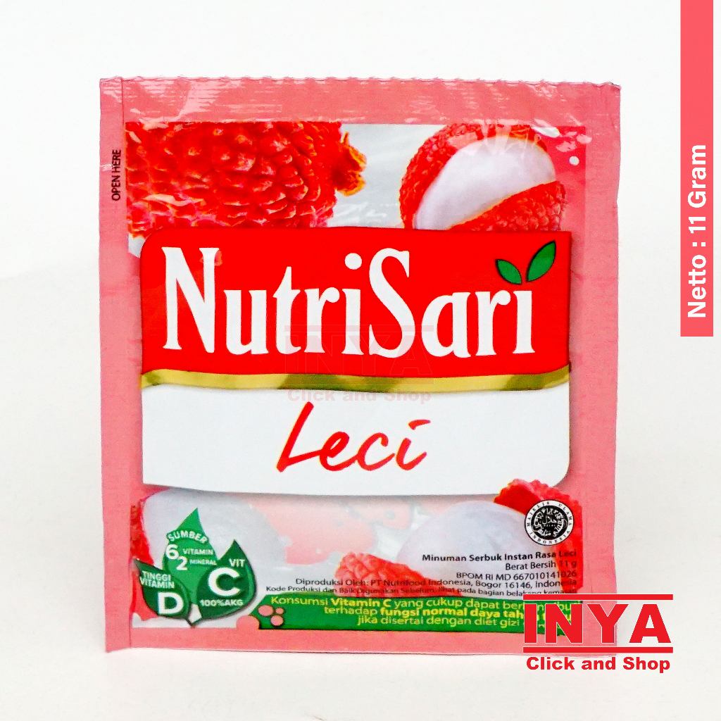 

NutriSari Leci 11gr Sachet - Minuman Serbuk - Instant Powder Drink