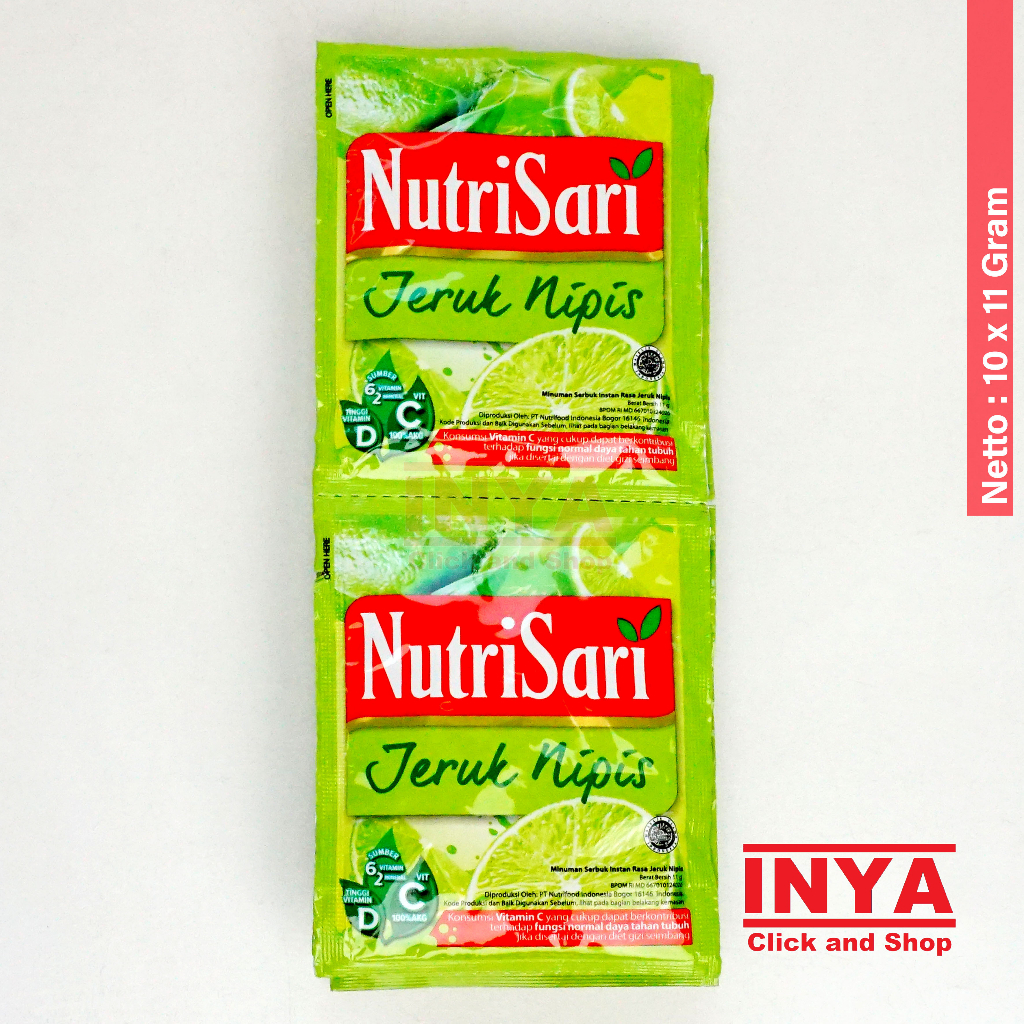

NutriSari Jeruk Nipis 10x11gr Renceng - Minuman Serbuk - Instant Powder Drink