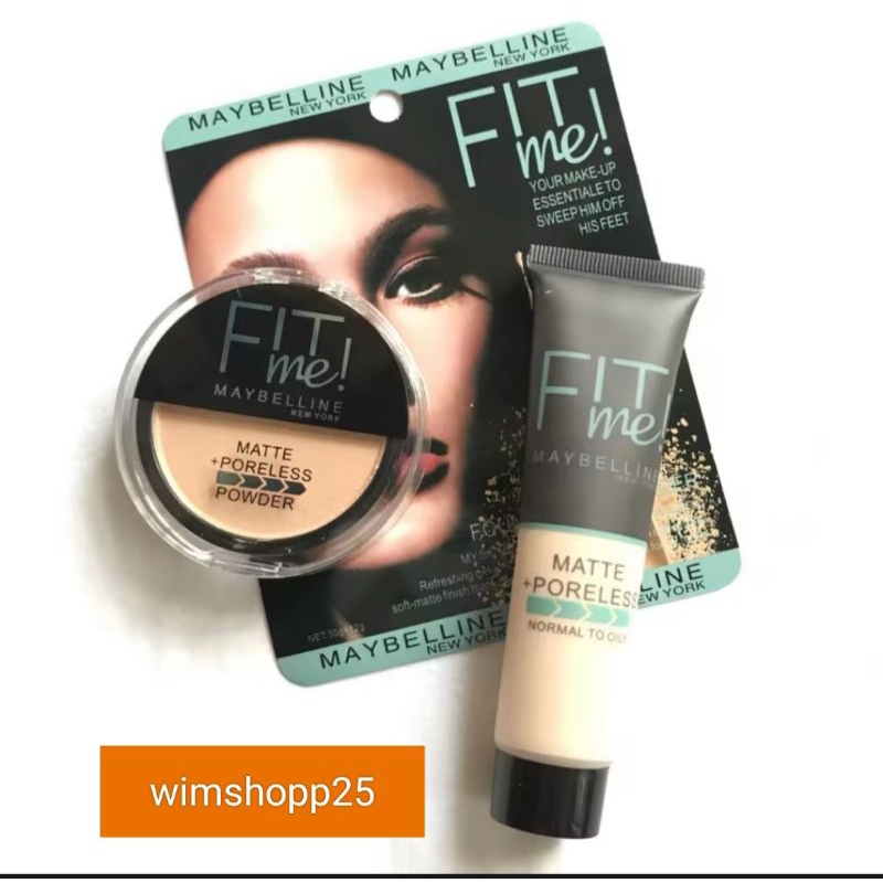 Paket Maybelline Fit Me 2 in 1 Bedak & Foundation