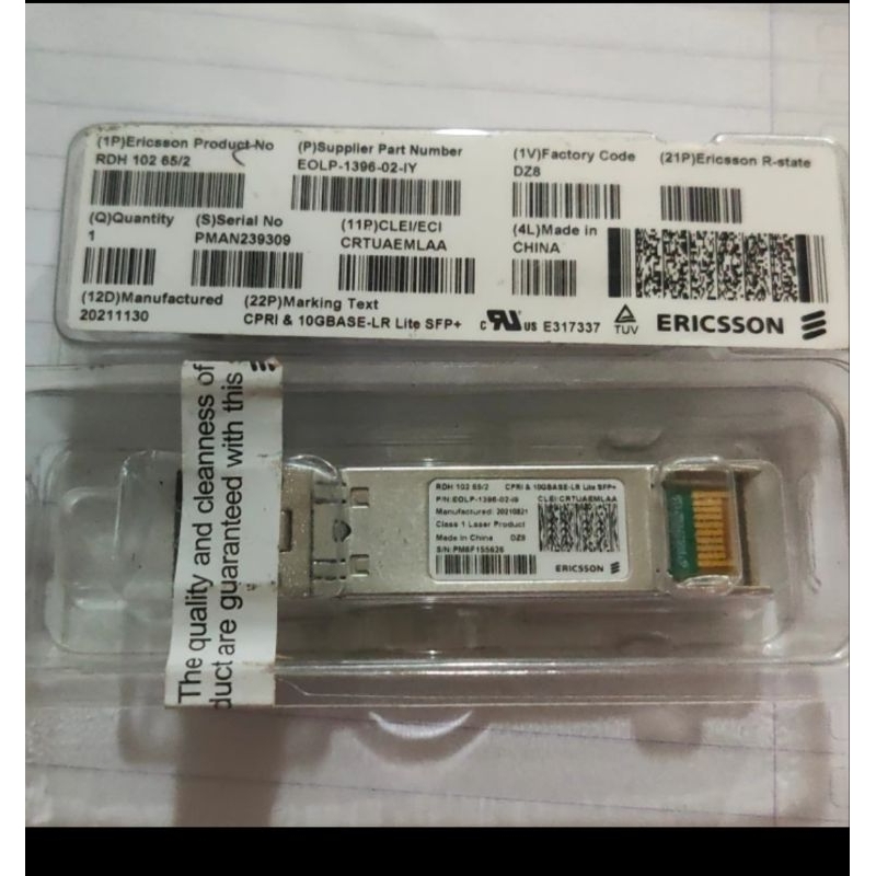 Ericsson RDH 102 65/210G 10km LCLC SFP+

ORIGINAL ERICSSON