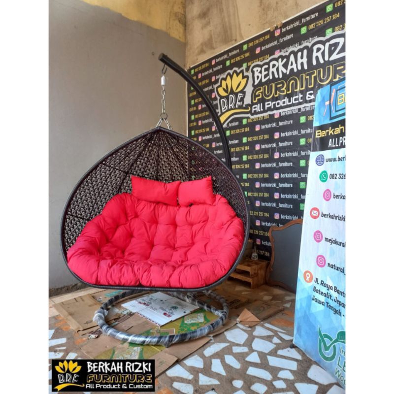 ayunan gantung ayunan rotan sintetis