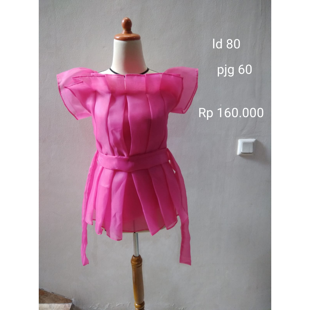 Atasan Blouse Wanita Pink Fuschia Barbie
