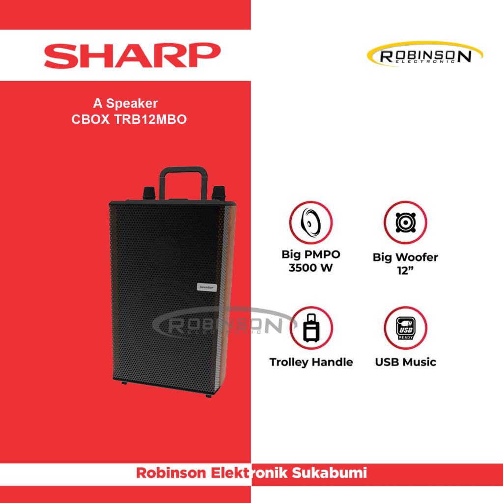 Speaker Aktif Sharp CBOX TRB12MBO 12"