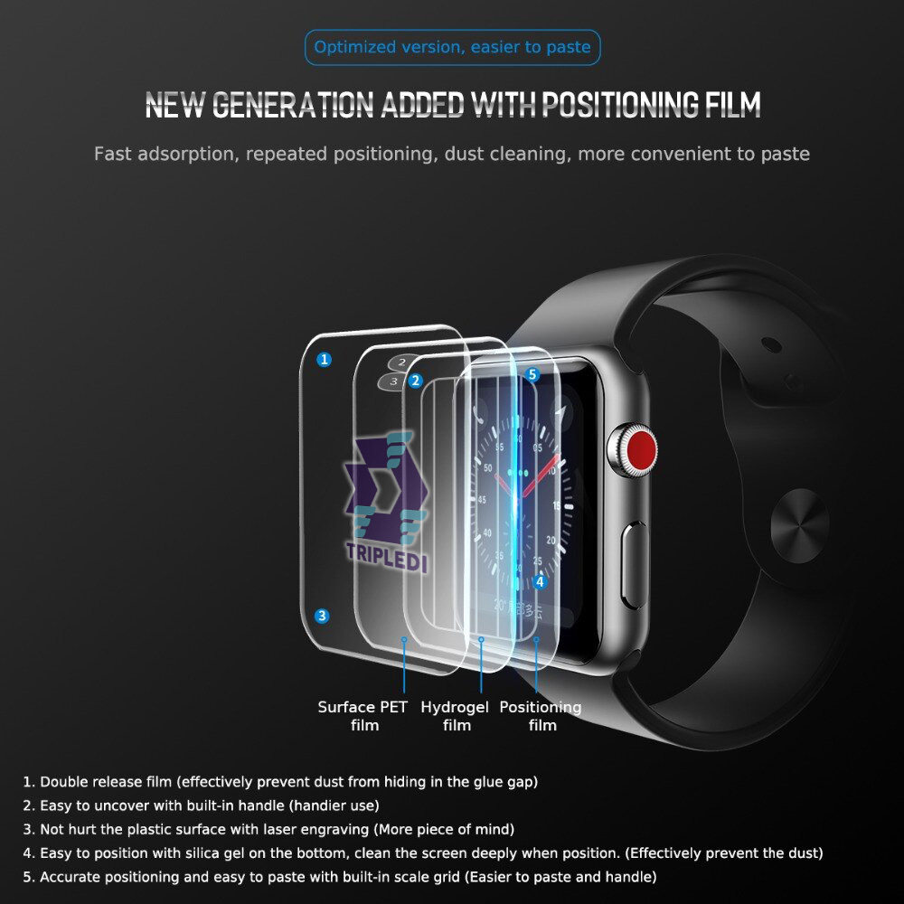 Anti Gores Apple Watch Series 9 2023 Film Hydrogel 41mm 45mm Screen Guard Free 1pc Screen Protector iWatch TPU Pelindung Layar Smartwatch