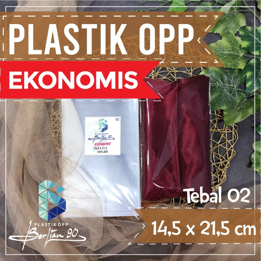 Plastik Opp lem Uk 14,5x21,5 cm Tebal 02 Micron