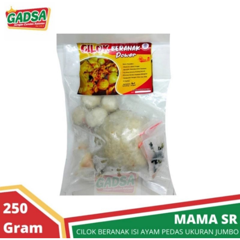 

Cilok Beranak Jumbo Isi Ayam Pedas Plus Bumbu
