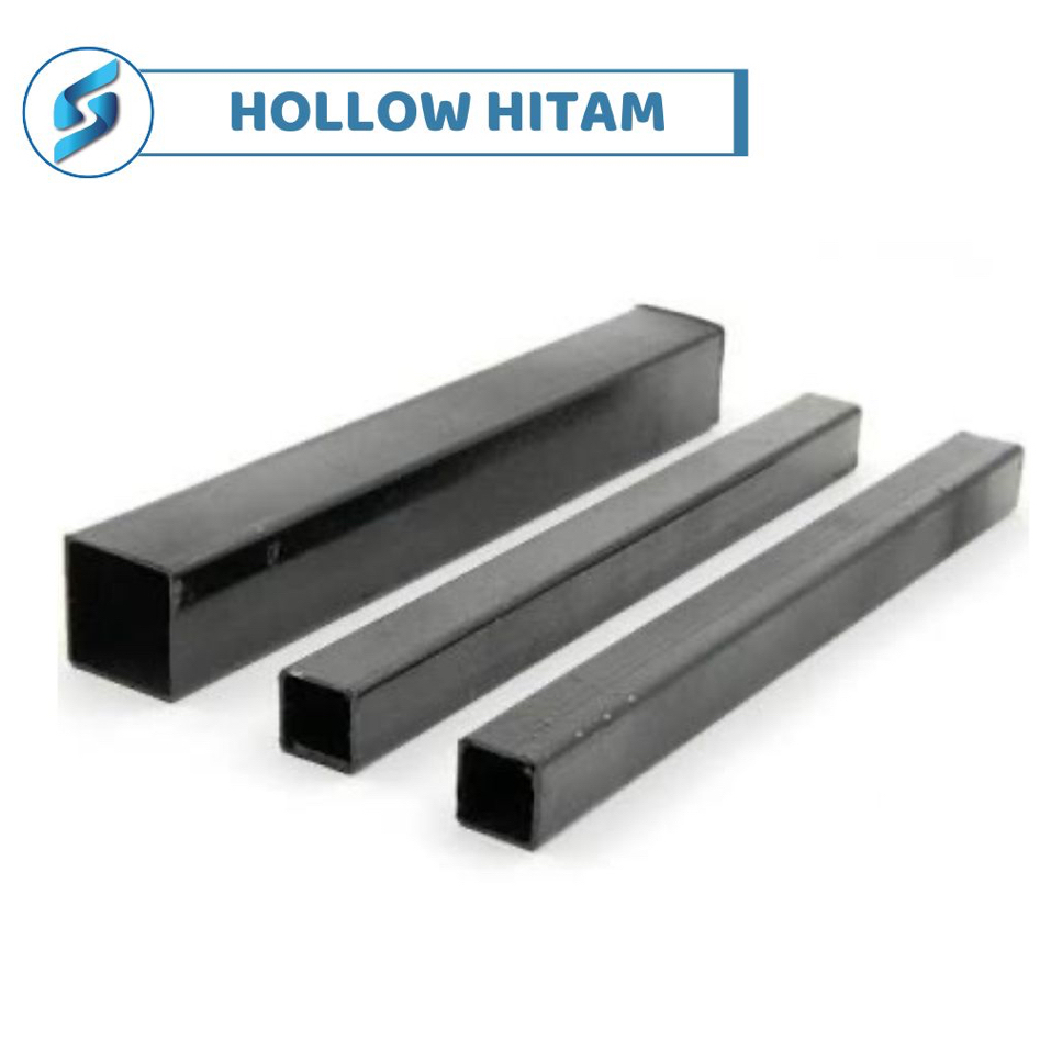 Hollow Hitam 40 x 80 x 3,0 MM - Pipa Besi Kotak Hitam