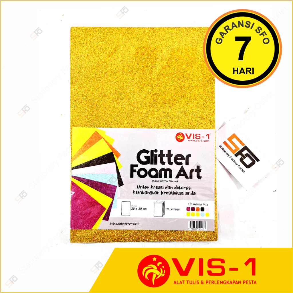 

Glitter Foam Art VIS-1 isi 10 - SFO Semarang Official