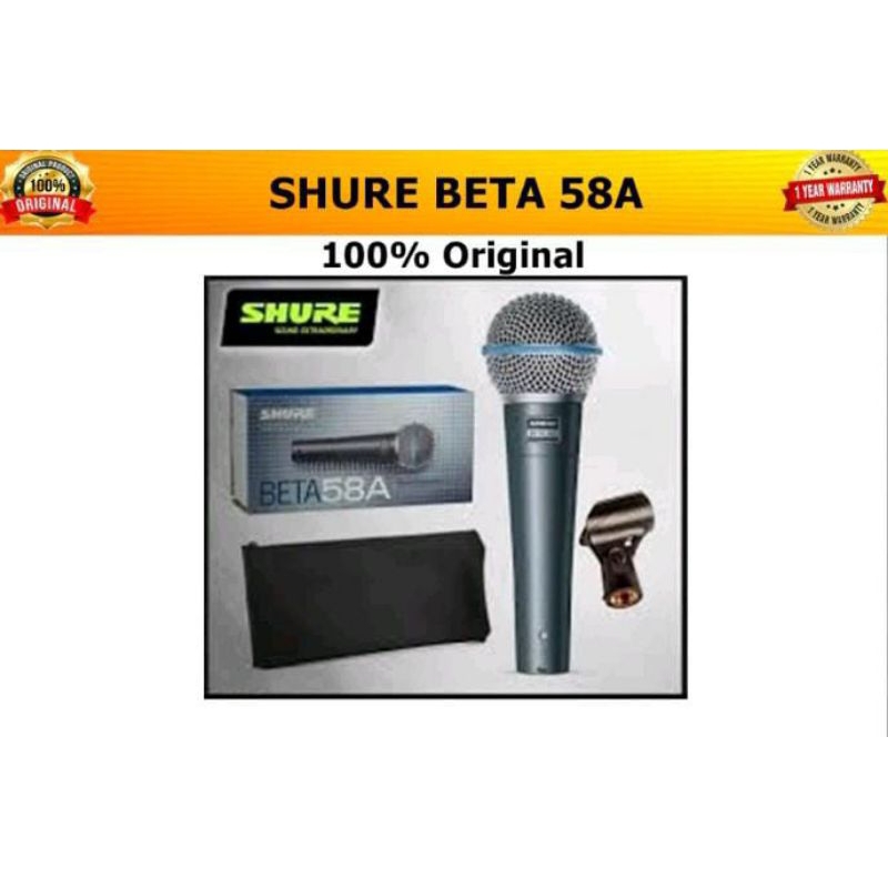 Mic Shure BETA58A/Beta 58A/Beta-58a Original Garansi Resmi