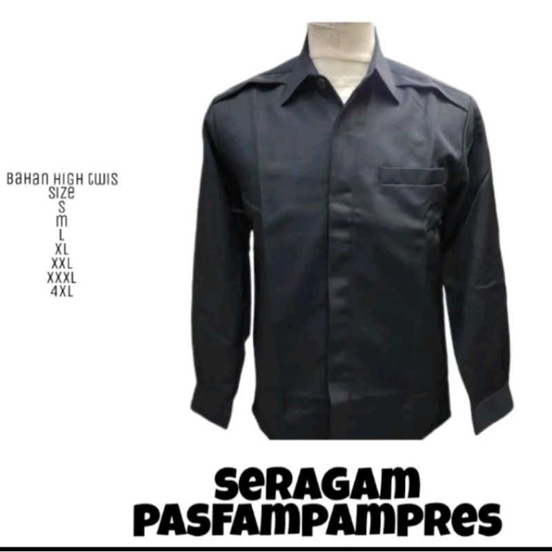 SERAGAM SAFARI PASPAMPRES BAHAN PREMIUM *#HIGH TWISS*#TERSEDIA WARNA COKLAT DAN HITAM