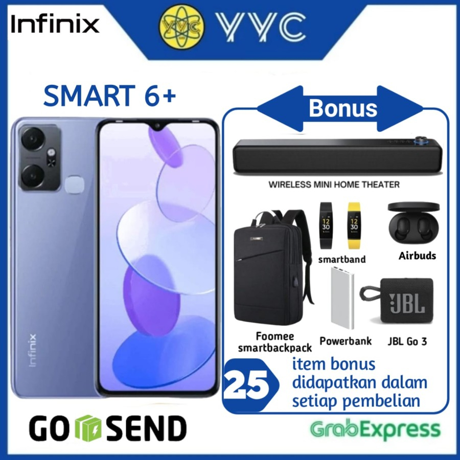 INFINIX SMART 6 PLUS RAM 3GB ROM 64GB - GARANSI RESMI