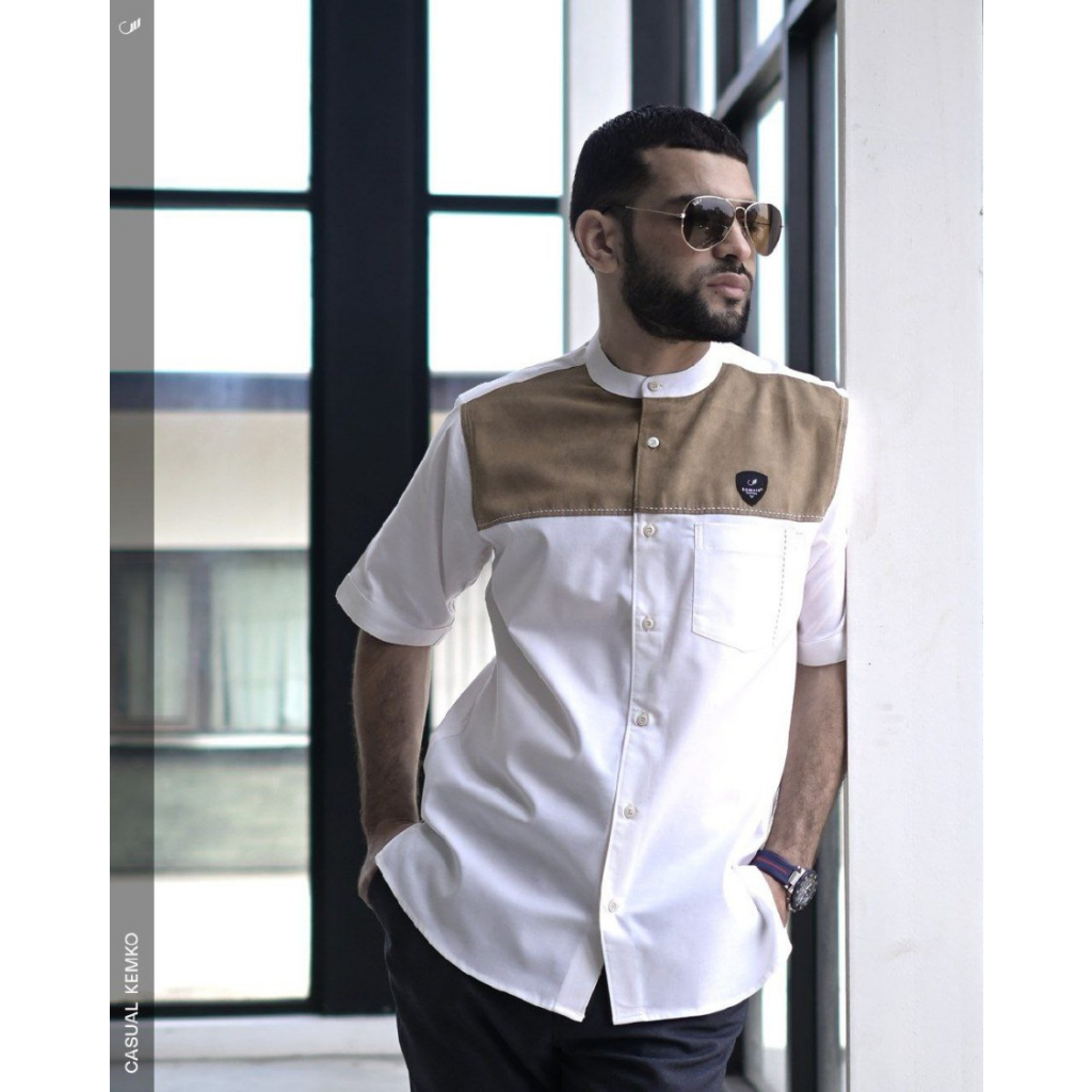 Promo Spesial Disc. 30% | Koko Pria Dewasa Samase Kemko Suede | A096 - White